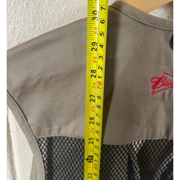 MN Twins Cabela's Maple Medium Vest Hunting Brown Black Pockets Mesh Lightweight - Picture 5 of 6